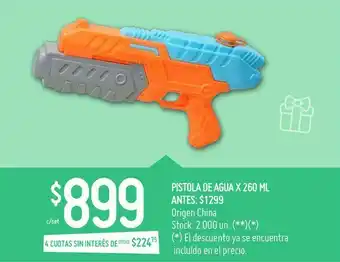 Changomas Pistola de agua x 260 ml oferta