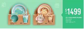 Changomas Set x 4 vajilla infantil melamina oferta