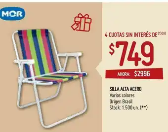 Changomas Silla alta acero oferta