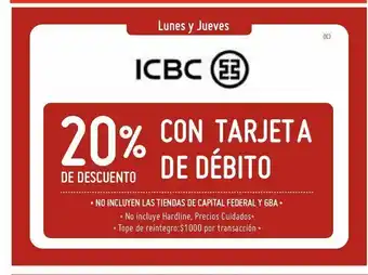 Changomas Banco icbc -20% oferta