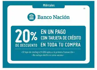 Changomas Banco nación -20% dto oferta