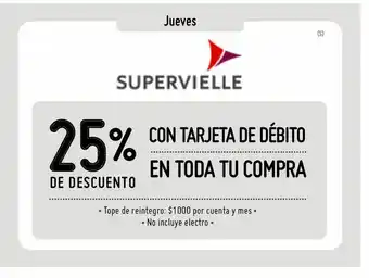 Changomas Banco supervielle -25% oferta