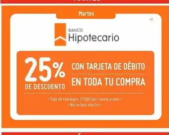 Walmart Banco hipotecario -25% oferta