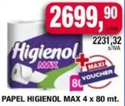 Maxiconsumo Higienol max papel oferta