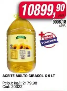 Maxiconsumo Aceite molto girasol oferta