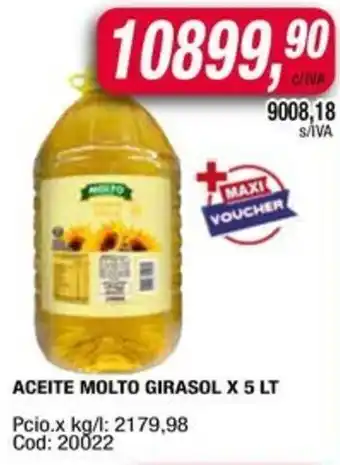 Maxiconsumo Aceite molto girasol oferta