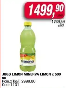 Maxiconsumo Minerva jugo limon oferta