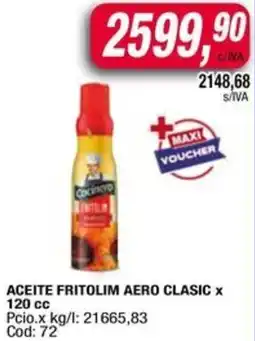 Maxiconsumo Aceite fritolim aero clasic oferta
