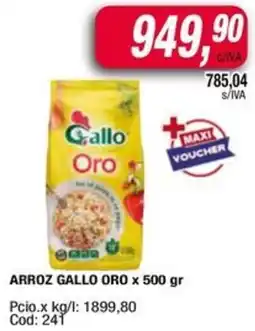 Maxiconsumo Gallo oro arroz oferta