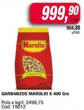 Maxiconsumo Marolio garbanzos oferta