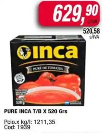 Maxiconsumo Inca pure t/b oferta