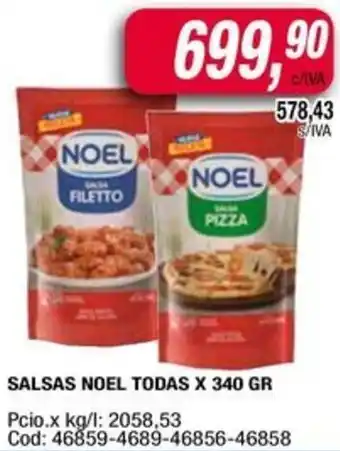 Maxiconsumo Noel salsas todas oferta
