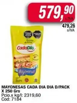 Maxiconsumo Cada Día mayonesas d/pack oferta