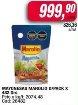Maxiconsumo Marolio mayonesas d/pack oferta
