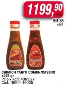 Maxiconsumo Chimichurri tahiti comun/casero oferta