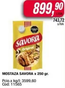 Maxiconsumo Savora mostaza oferta