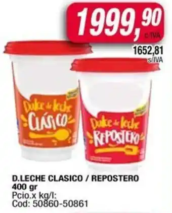 Maxiconsumo Dulce de leche clasico/repostero oferta