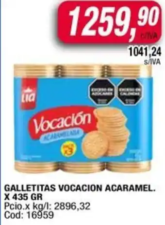 Maxiconsumo Vocacion caramel galletitas oferta