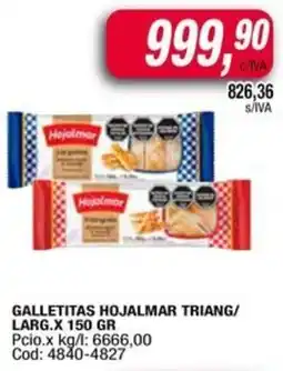 Maxiconsumo Hojalmar galletitas larguitas/ triangulitos oferta