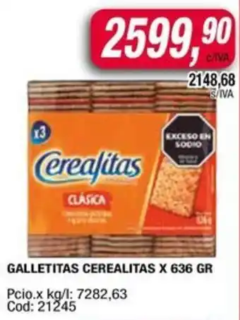 Maxiconsumo Cerealitas clásica galletitas oferta