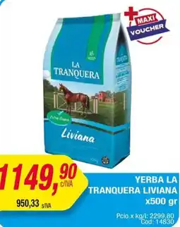 Maxiconsumo La tranquera yerba liviana oferta