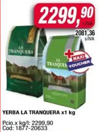 Maxiconsumo La tranquera yerba oferta