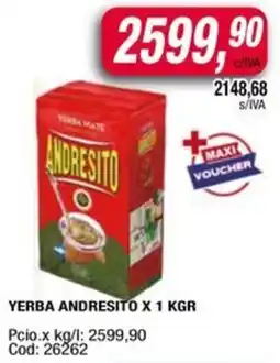 Maxiconsumo Andresito yerba oferta