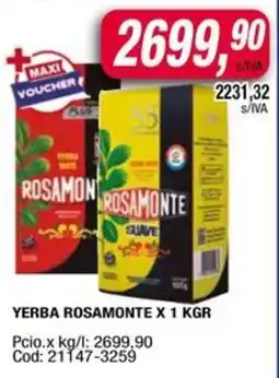 Maxiconsumo Rosamonte yerba oferta