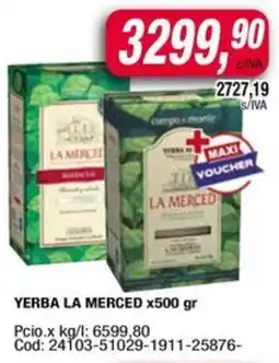 Maxiconsumo La merced yerba oferta