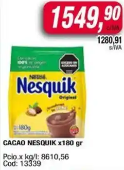 Maxiconsumo Nestlé nesquik cacao oferta
