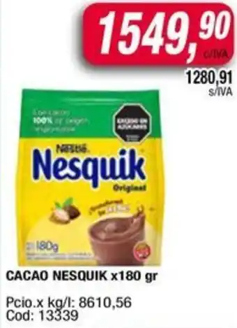 Maxiconsumo Nestlé nesquik cacao oferta