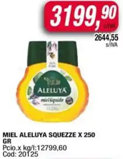 Maxiconsumo Aleluya miel squezze oferta