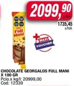 Maxiconsumo Full mani chocolate georgalos oferta