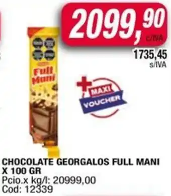 Maxiconsumo Full mani chocolate georgalos oferta