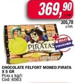 Maxiconsumo Pirata chocolate felfort moned. oferta