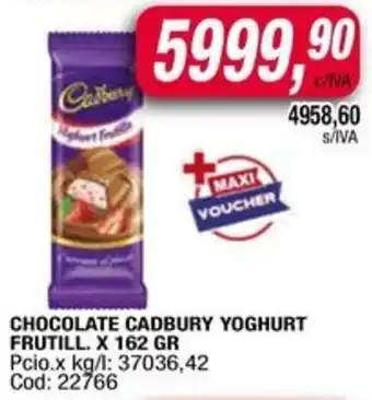 Maxiconsumo Cadbury chocolate yoghurt frutill. oferta