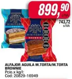 Maxiconsumo Alfajor aguila m.torta/m.torta brownie oferta