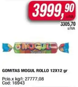 Maxiconsumo Mogul rollo gomitas oferta