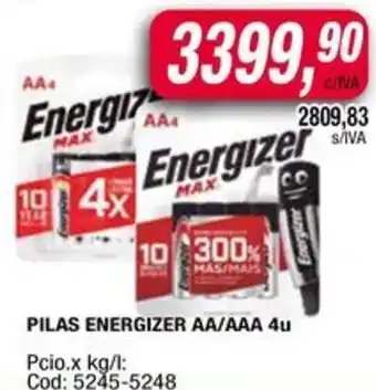 Maxiconsumo Energizer pilas AA/AAA oferta