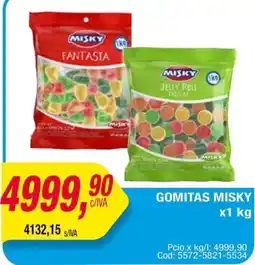 Maxiconsumo Misky gomitas fantasta/jelly roll frutal oferta