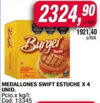Maxiconsumo Burger medallones swift estuche oferta