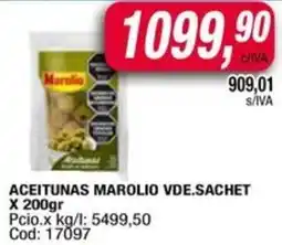 Maxiconsumo Marolio aceitunas vde.sachet oferta