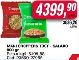 Maxiconsumo Croppers mani tost - salado oferta