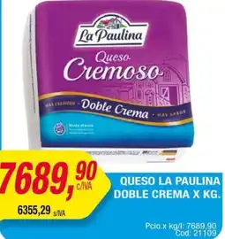 Maxiconsumo La paulina queso doble crema oferta
