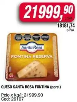 Maxiconsumo Santa rosa queso fontina oferta
