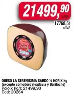 Maxiconsumo La serenisima queso sardo oferta