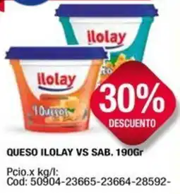 Maxiconsumo Ilolay queso vs sab. oferta