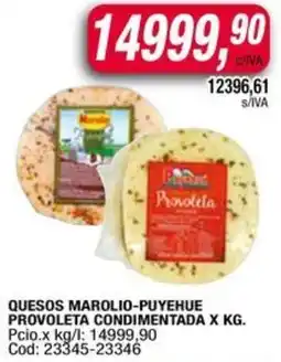 Maxiconsumo Quesos marolio-puyehue provoleta condimentada oferta