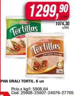 Maxiconsumo Tortillas pan orali oferta
