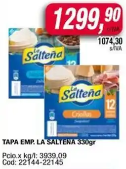 Maxiconsumo La salteña tapa emp. oferta